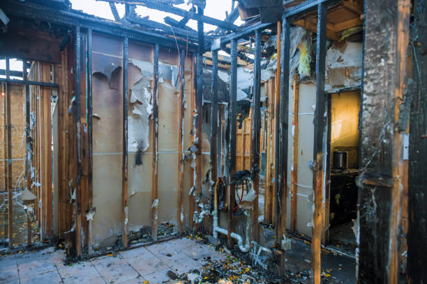 Professional Emergency Fire Damage Restoration technician working in Stafford, TX